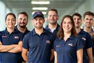 Team of cleaning professionals in uniform